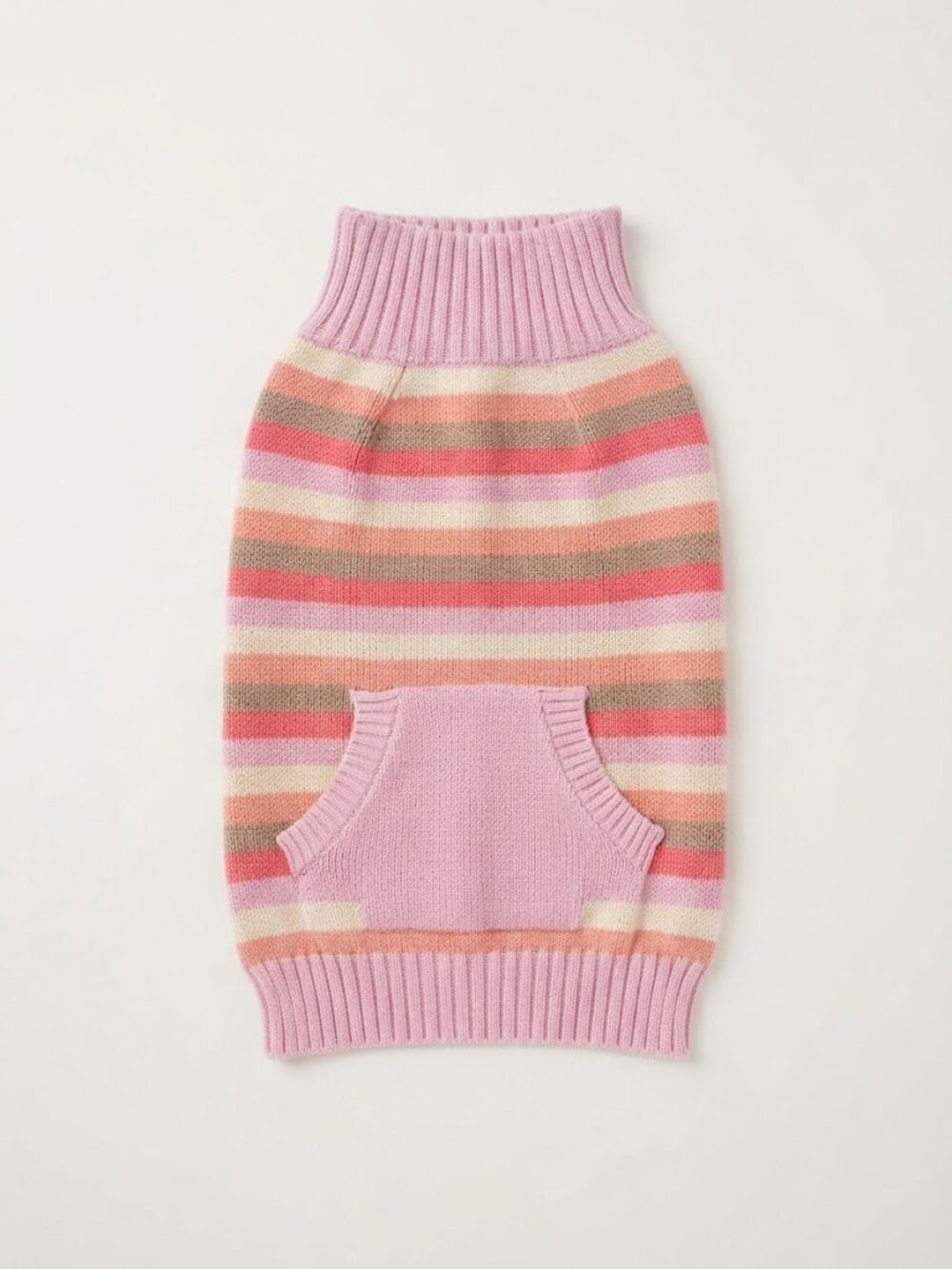Y2K Style Smoochie Pooch Pink Striped Dog Sweater Large Petco Winter Stripe